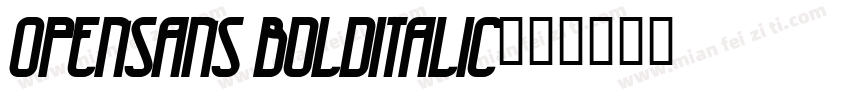 0penSans BoldItalic字体转换
